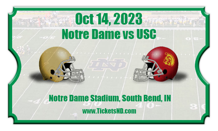 Notre Dame Fighting Irish Vs Usc Trojans Football Tickets Oct 14 2023